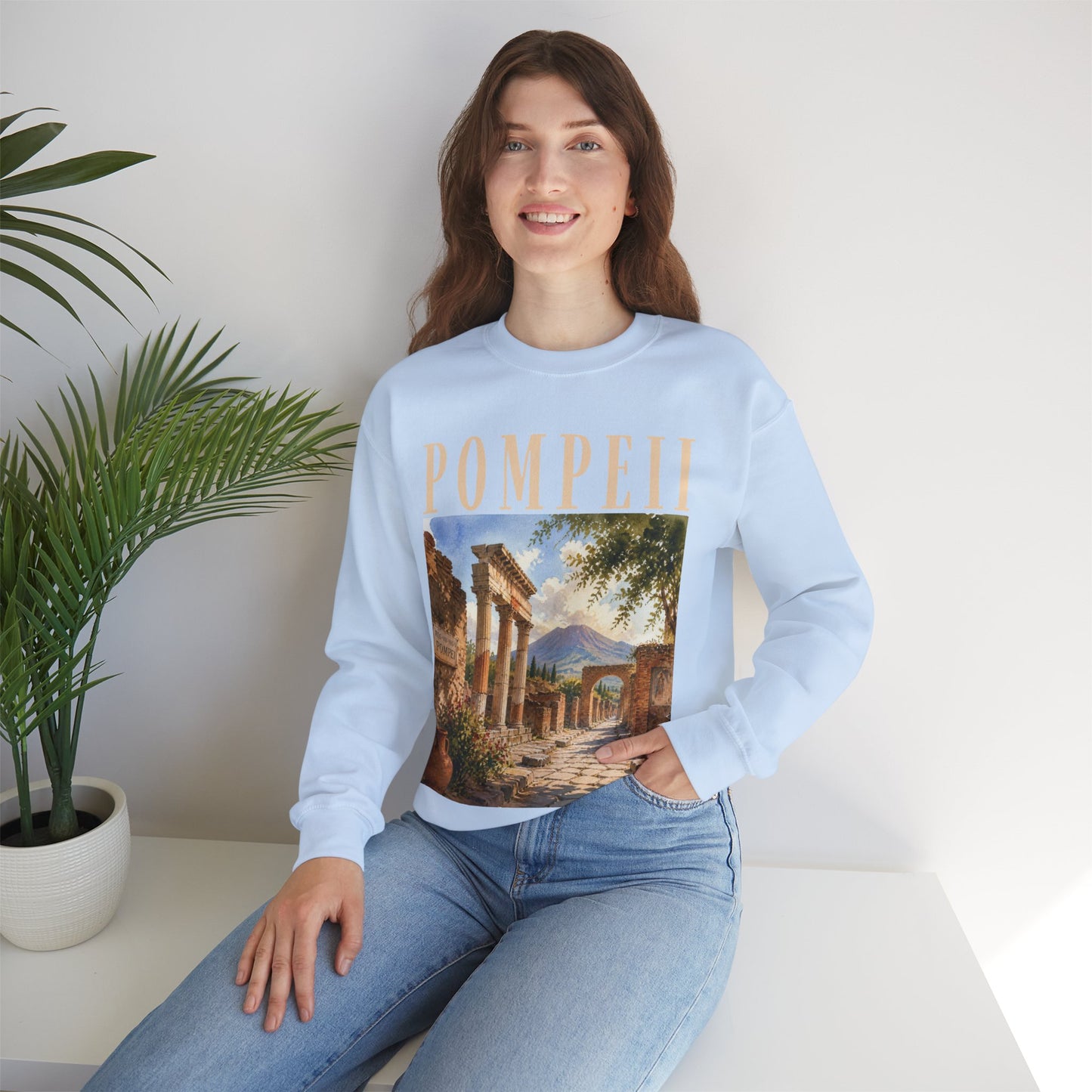 Pompeii Ruins Vintage Crewneck Sweatshirt