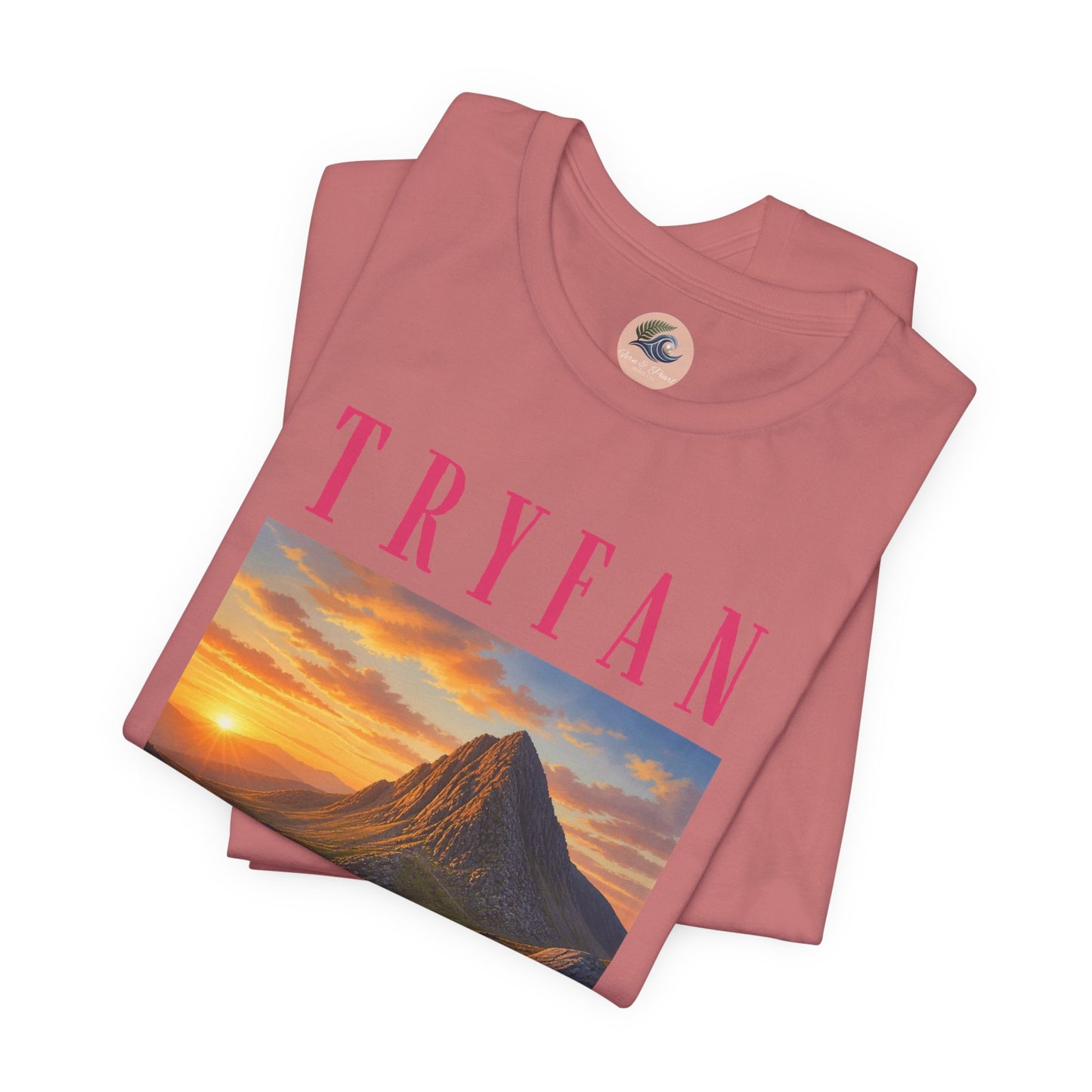 Tryfan Mountain Tee — Scenic Sunset Landscape T‑Shirt