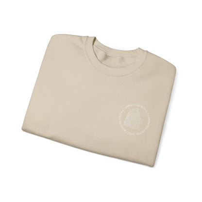 Cozy Italy Crewneck Sweatshirt with Small Chest Badge Design