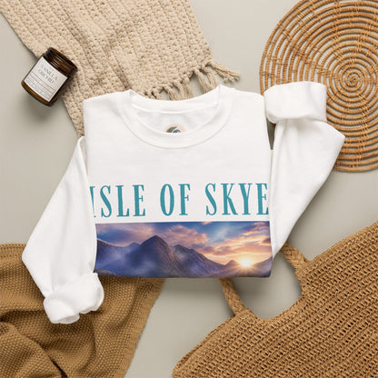 Isle of Skye Scenic Crewneck Sweatshirt — Scottish Landscape Graphic Sweatshirt