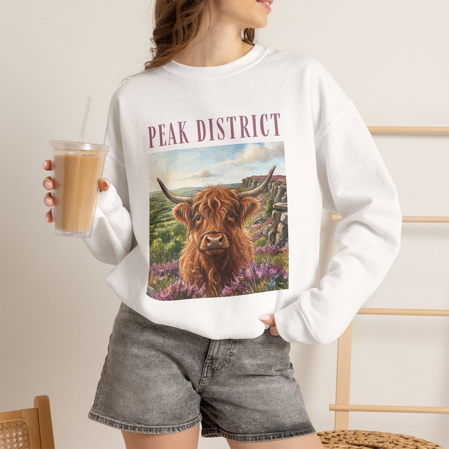 Peak District Highland Cow Sweatshirt