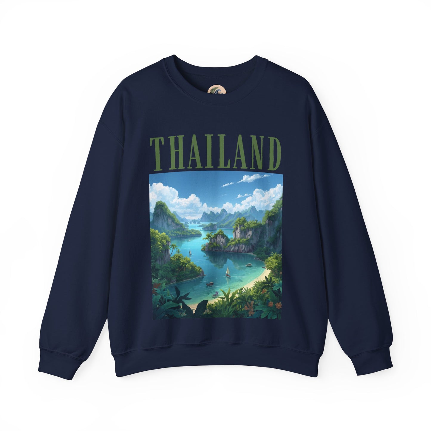 Thailand Scenic Crewneck Sweatshirt — Tropical Island Graphic Pullover
