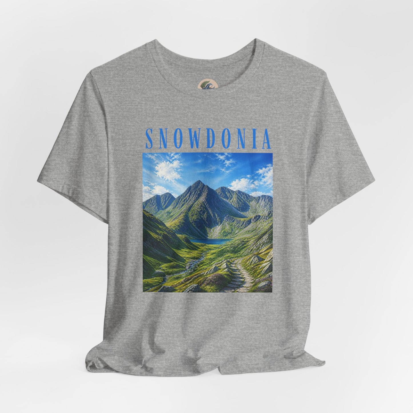 Glyderau Landscape T‑Shirt – Scenic 'SNOWDONIA' Mountain Graphic Tee