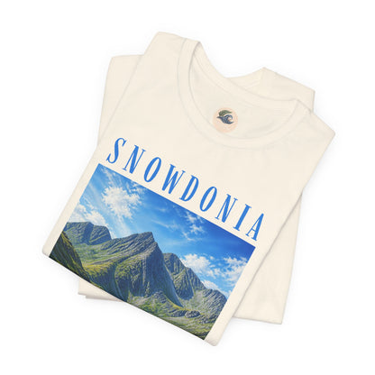 Glyderau Landscape T‑Shirt – Scenic 'SNOWDONIA' Mountain Graphic Tee