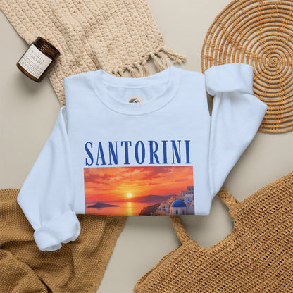 Santorini Sunset Sweatshirt — Greek Island Travel Crewneck