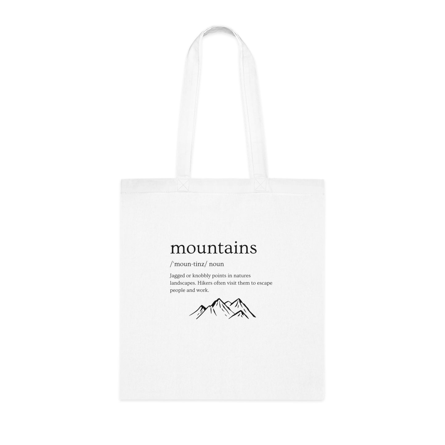 Mountains Definition Cotton Tote