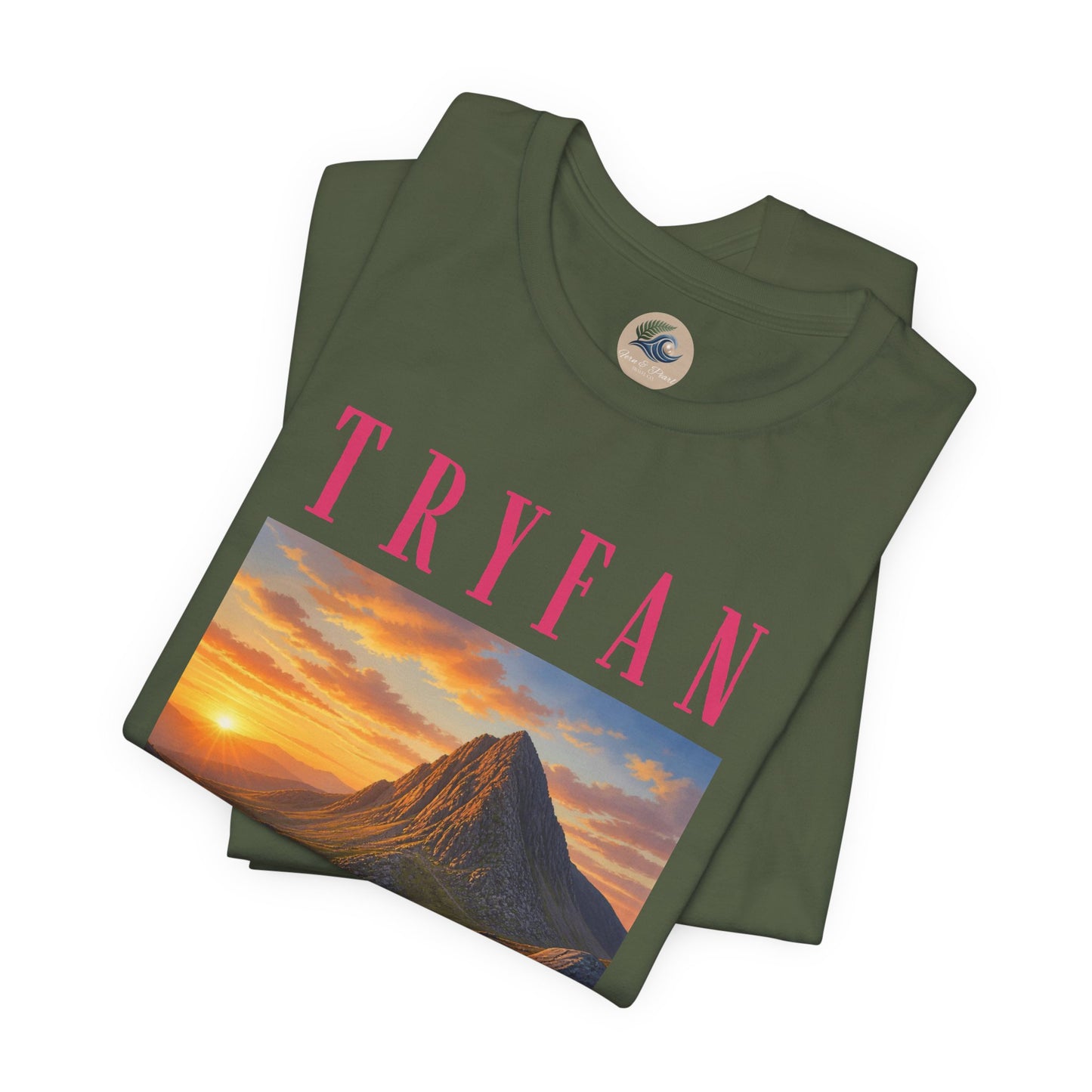 Tryfan Mountain Tee — Scenic Sunset Landscape T‑Shirt