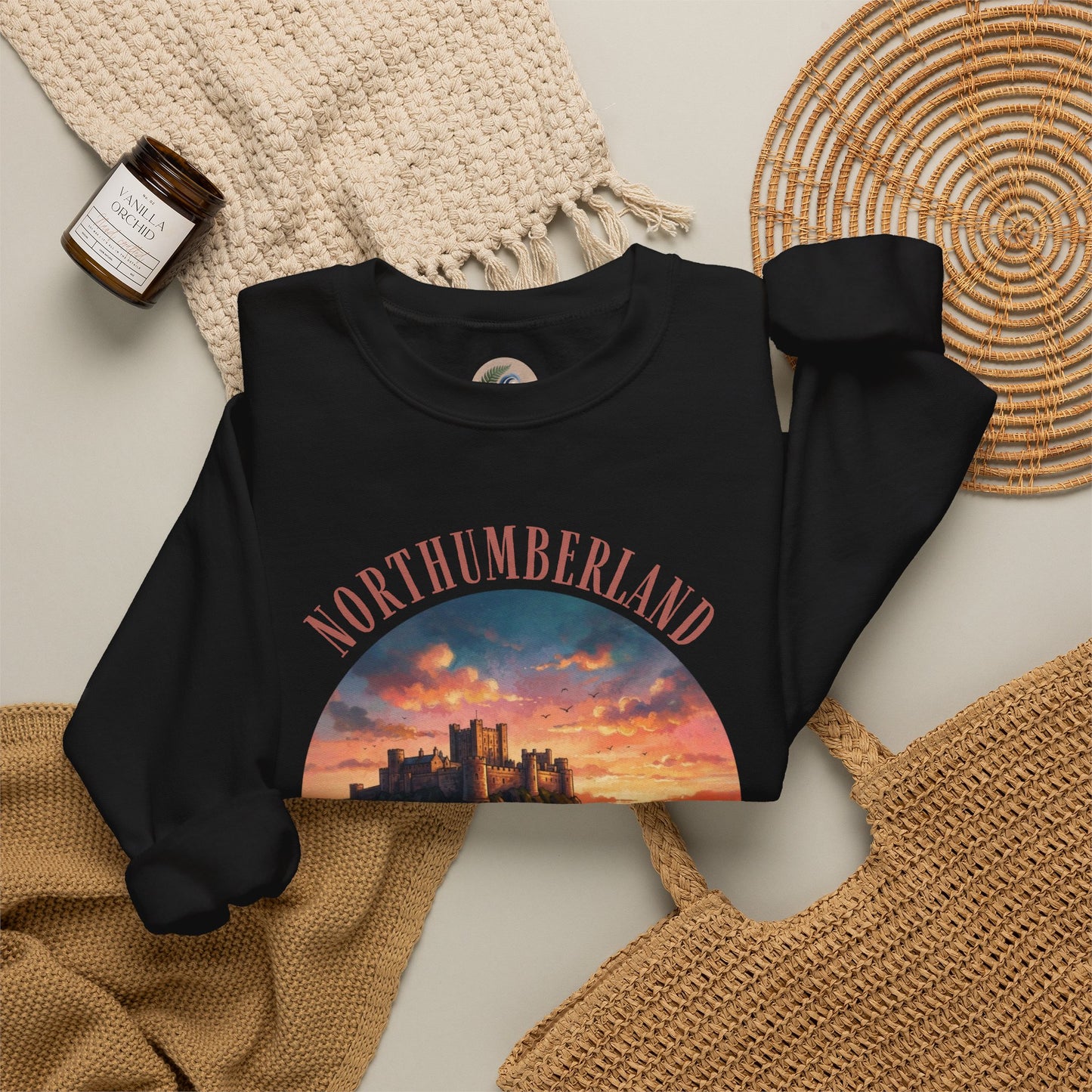 Northumberland Castle Sweatshirt — Scenic Sunset Crewneck
