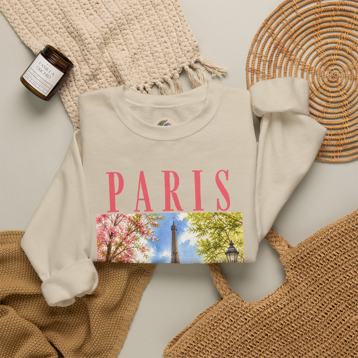 Paris Floral Eiffel Sweatshirt