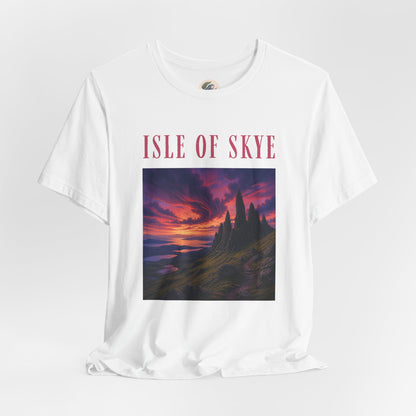 Isle of Skye Scenic Tee — Sunset Landscape Graphic T-Shirt