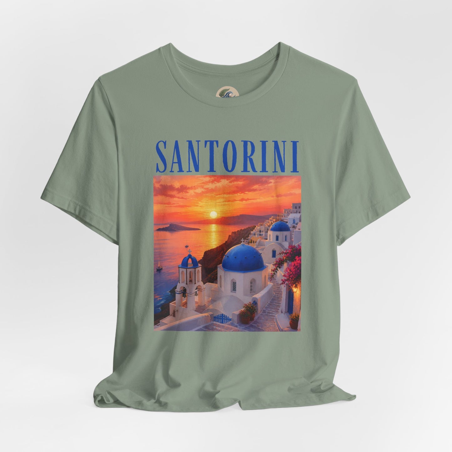 Santorini Sunset Tee — Greek Island Travel T‑Shirt