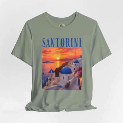 Santorini Sunset Tee — Greek Island Travel T‑Shirt