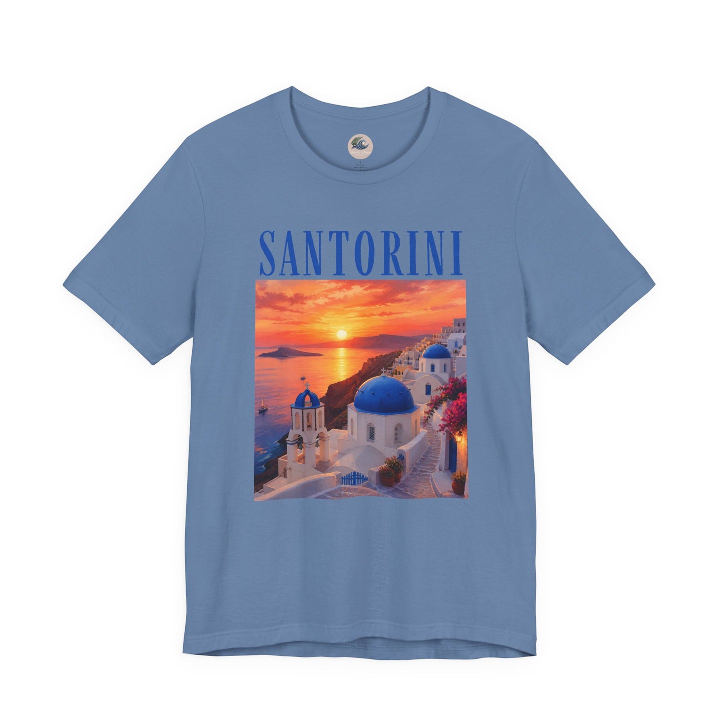 Santorini Sunset Tee — Greek Island Travel T‑Shirt