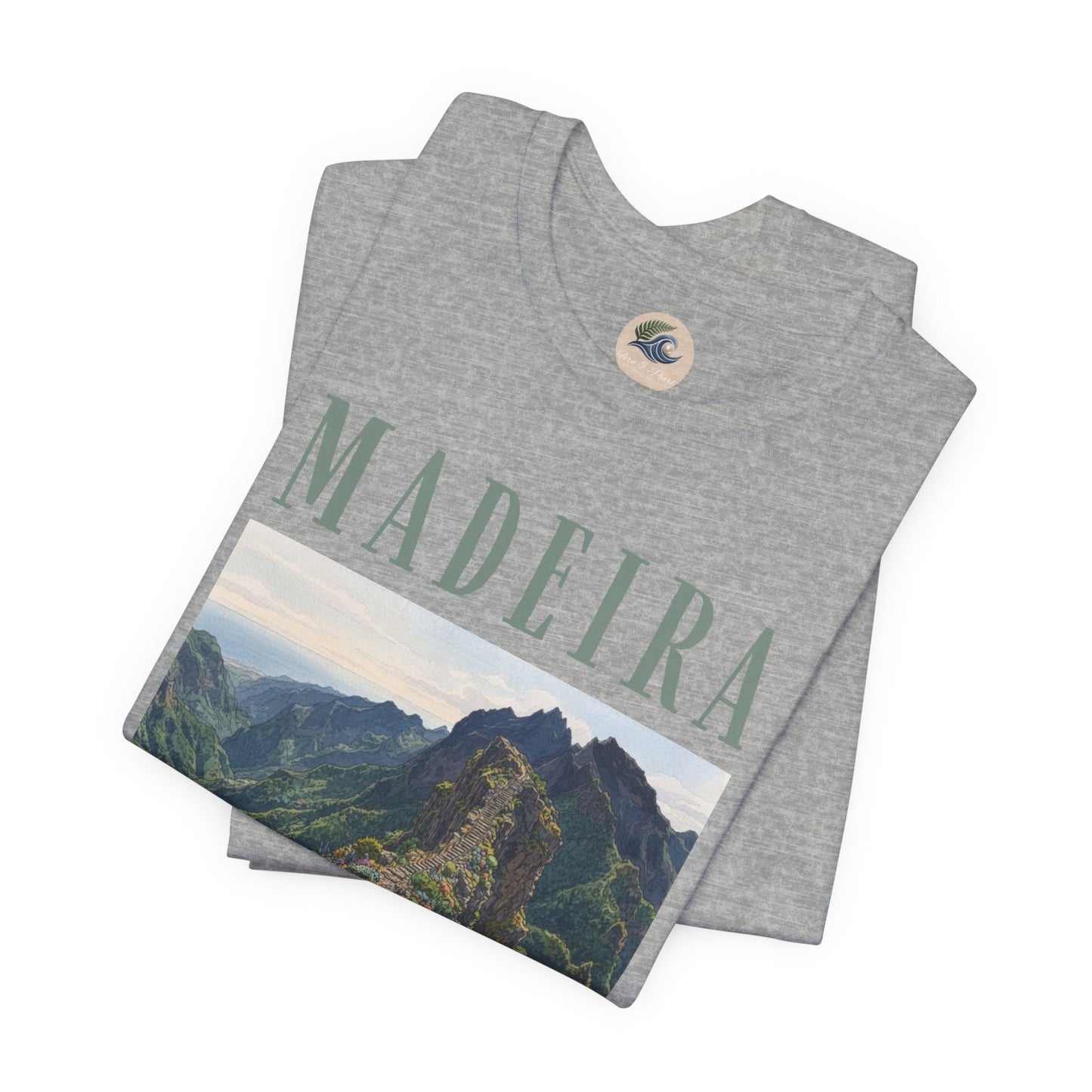 Madeira Stairway to Heaven Scenic Tee - Mountain Landscape Travel T-Shirt