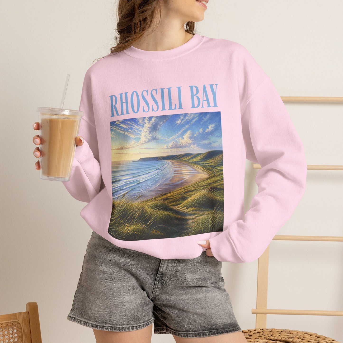 Rhossili Bay Scenic Crewneck Sweatshirt