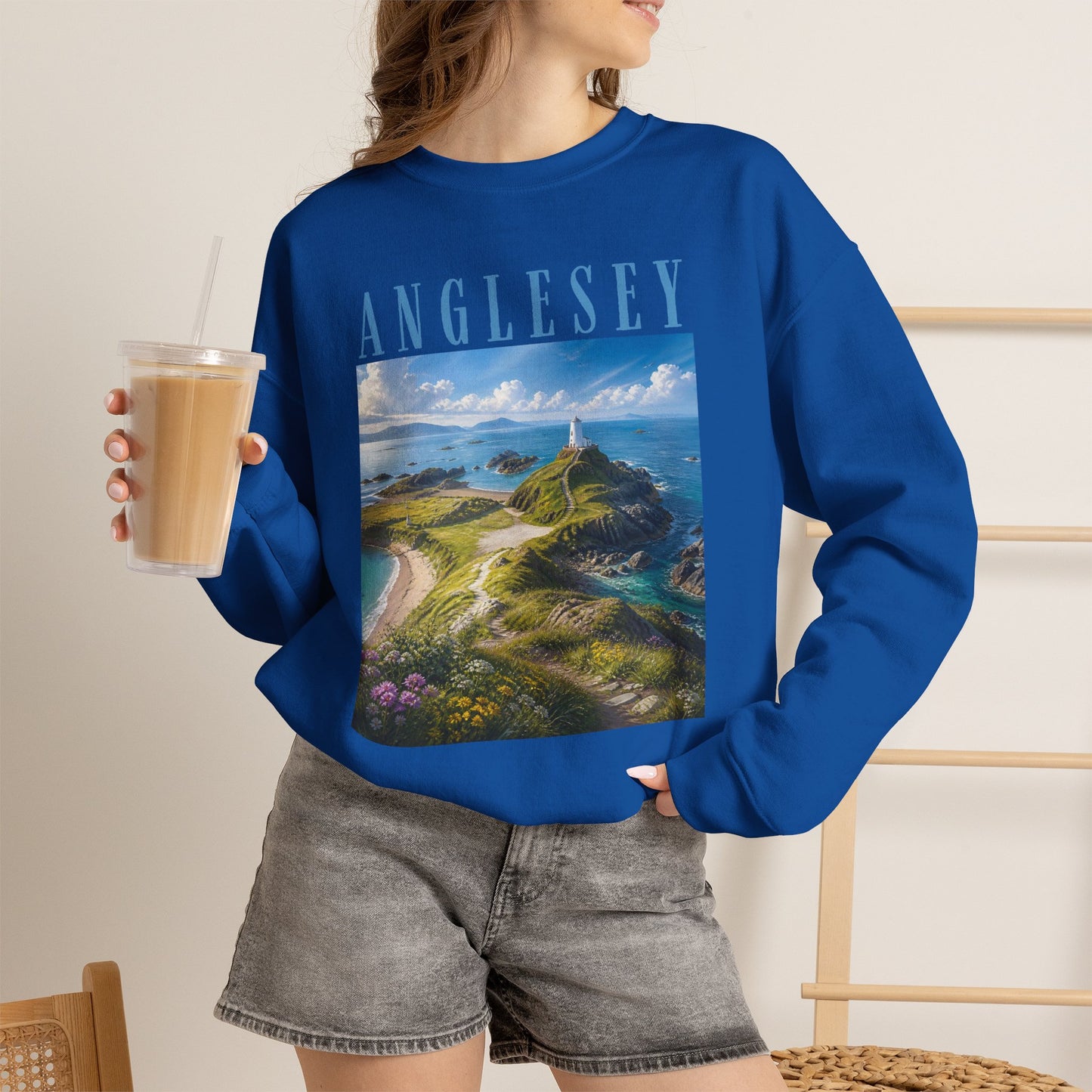 Anglesey Scenic Sweatshirt — Coastal Landscape Crewneck