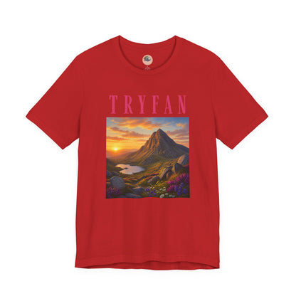 Tryfan Mountain Tee — Scenic Sunset Landscape T‑Shirt