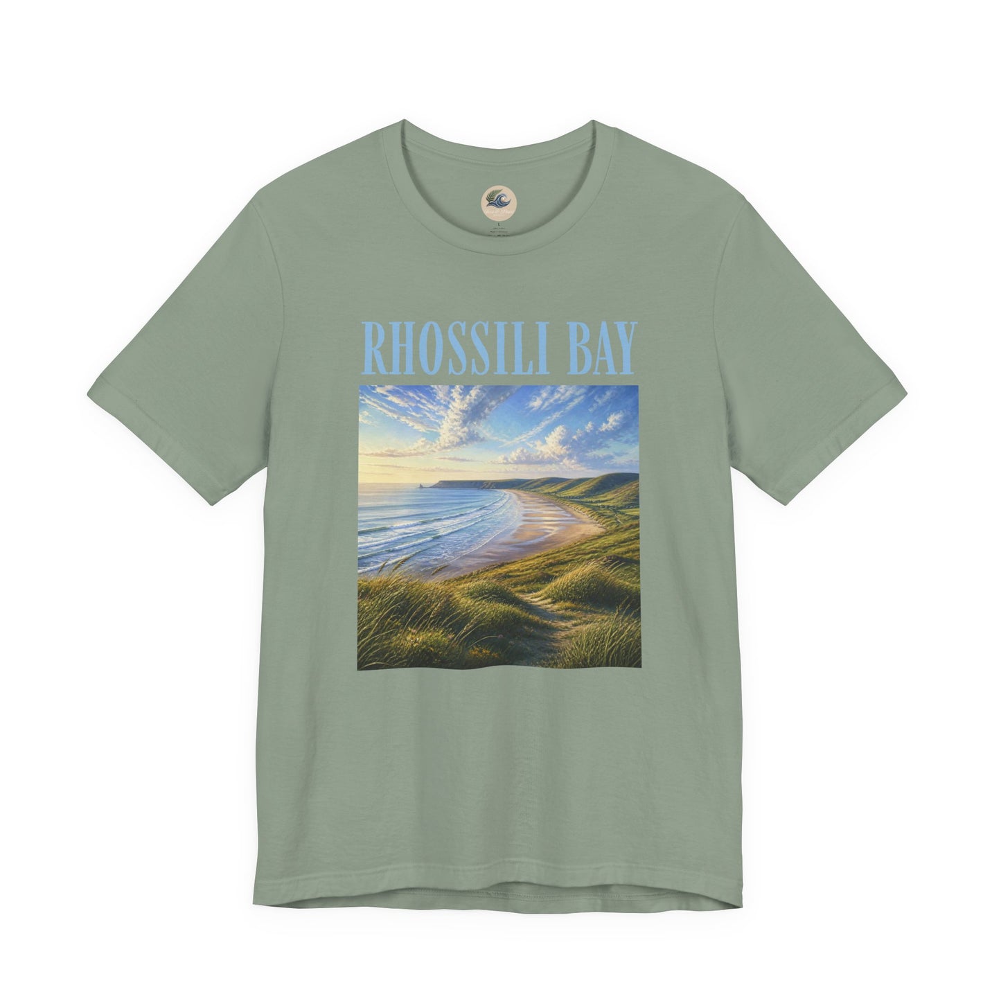 Rhossili Bay Scenic Tee — Coastal Landscape Graphic T-Shirt