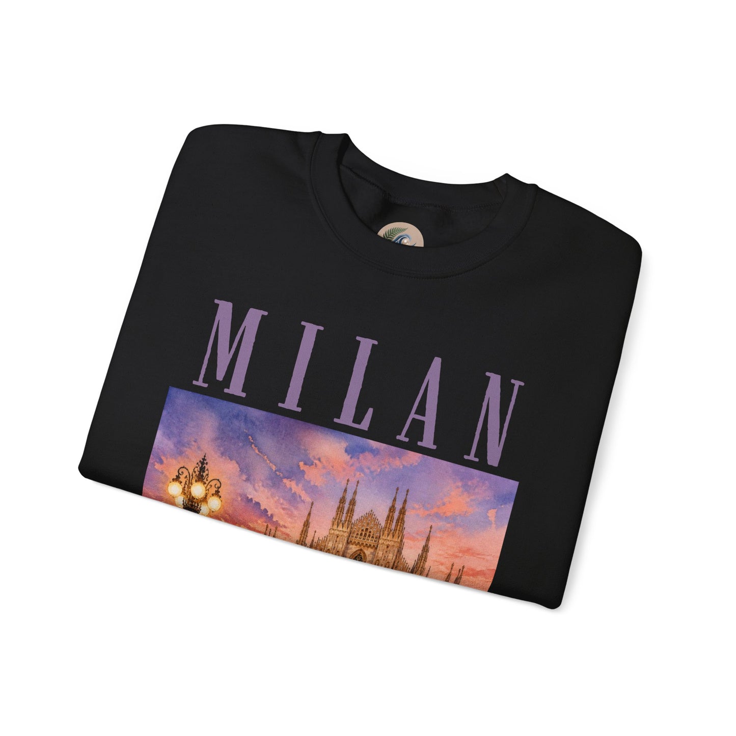 Milan Cathedral Crewneck Sweatshirt – Vintage Travel Cityscape