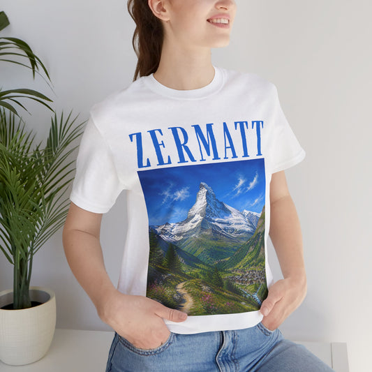 Zermatt Mountain Tee — Scenic Matterhorn Travel T‑Shirt