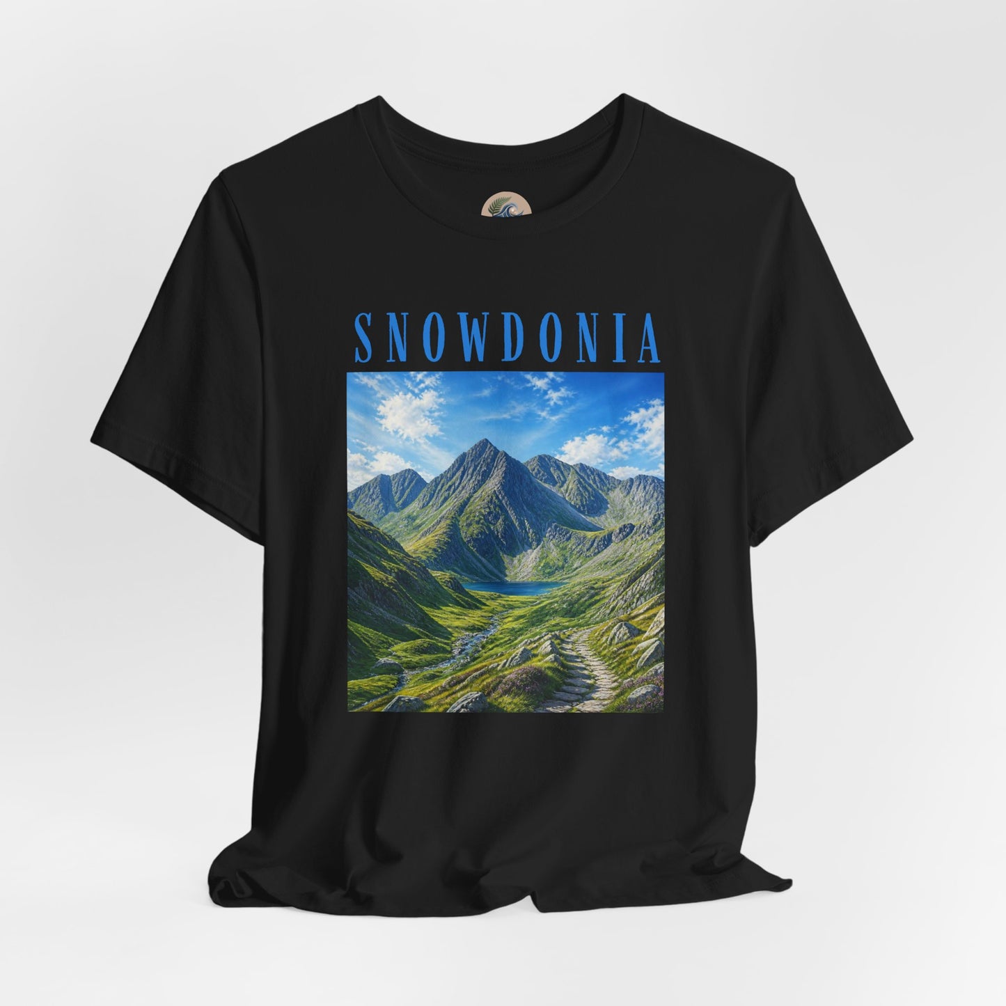 Glyderau Landscape T‑Shirt – Scenic 'SNOWDONIA' Mountain Graphic Tee