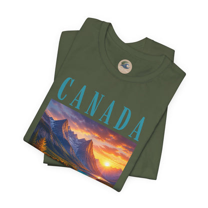 Canada Banff Scenic Mountain Tee — Sunrise Lake Landscape T‑Shirt