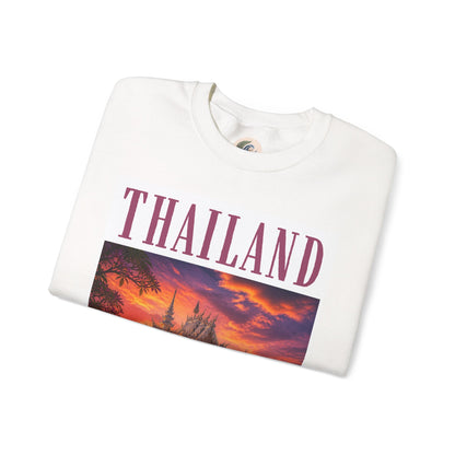 Thailand Temple Sunset Crewneck Sweatshirt