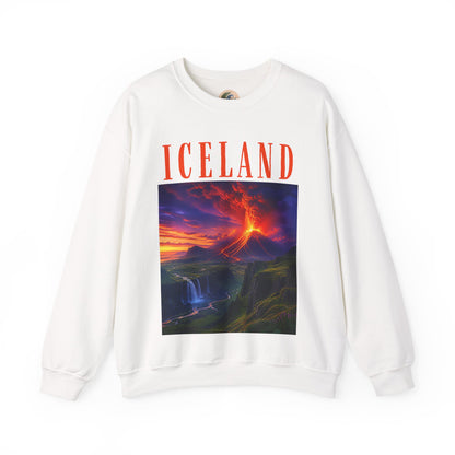 Iceland Scenic Sweatshirt — Volcanic Sunset Landscape Crewneck