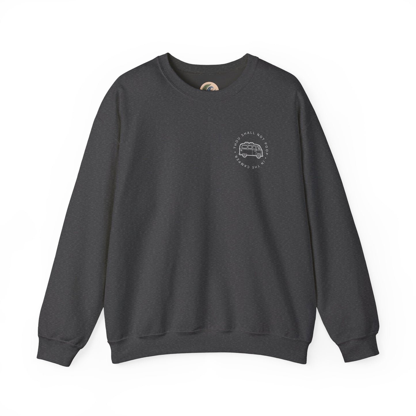 Cozy Camper Crewneck Sweatshirt — Van Life Humour Chest Graphic