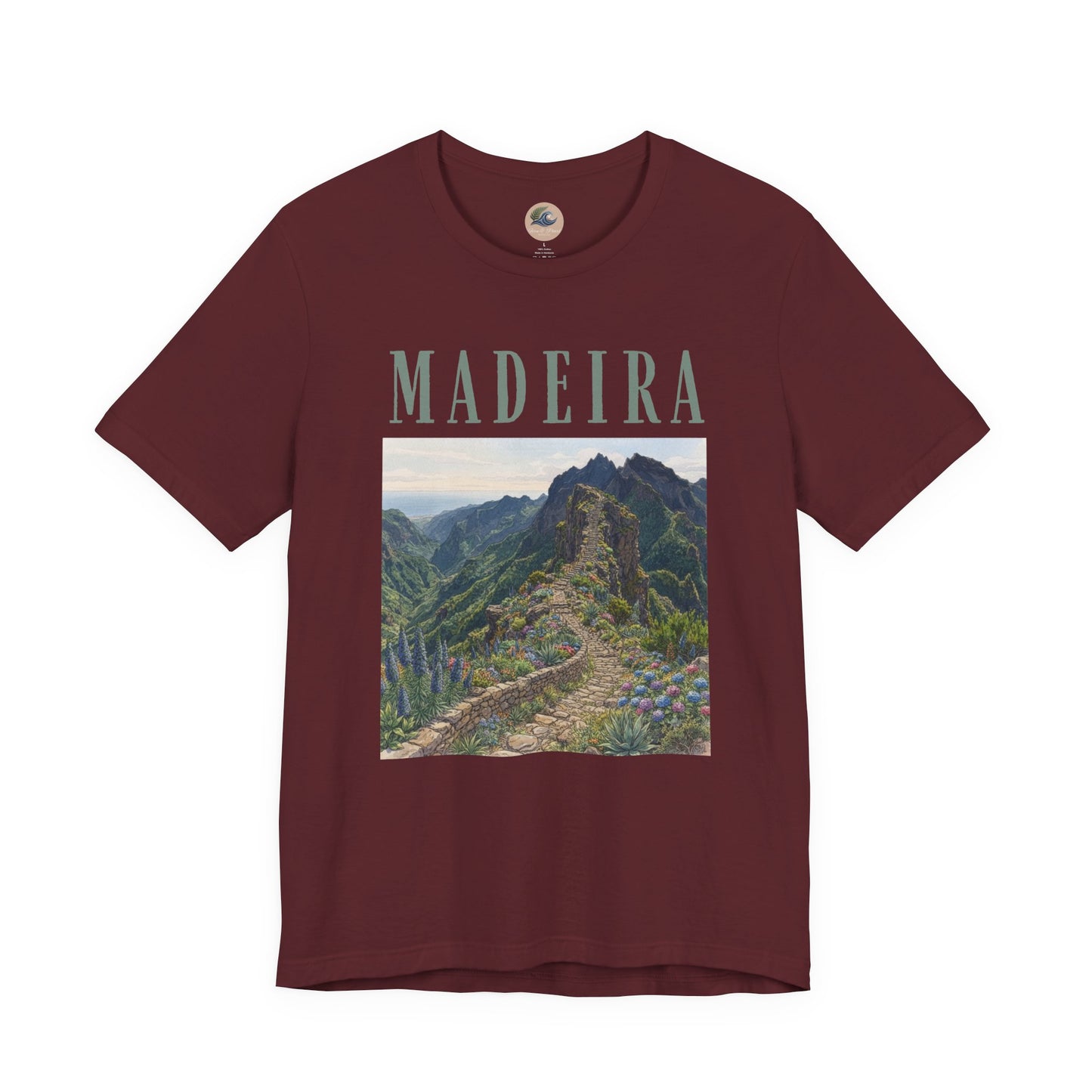 Madeira Stairway to Heaven Scenic Tee - Mountain Landscape Travel T-Shirt