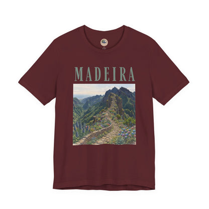 Madeira Stairway to Heaven Scenic Tee - Mountain Landscape Travel T-Shirt