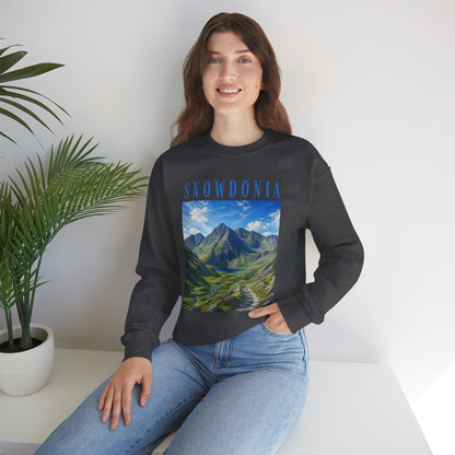 Glyderau Landscape - Snowdonia Mountain Crewneck Sweatshirt