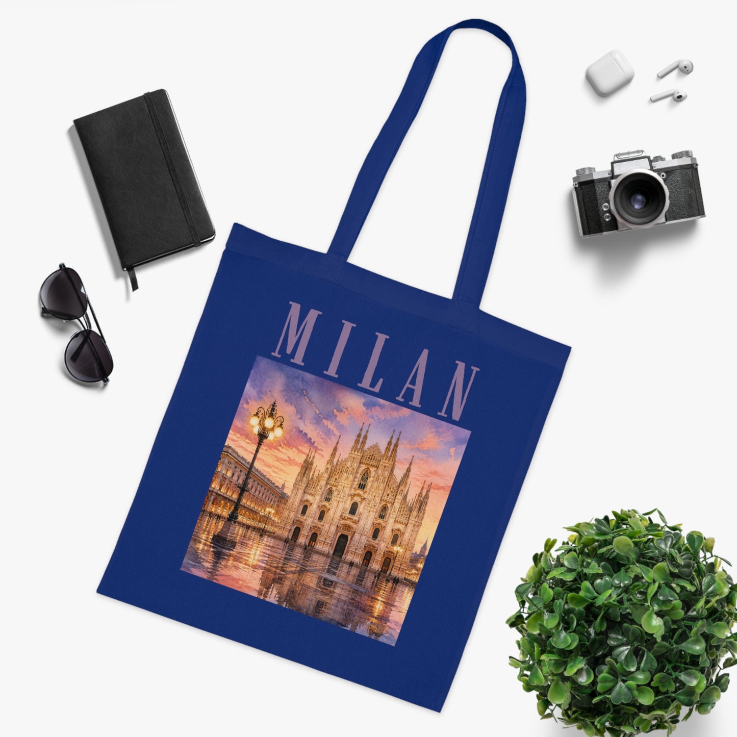 Milan Cathedral Tote Bag – Scenic Duomo Travel Cotton Tote