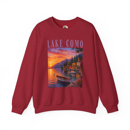 Lake Como Sunset Crewneck Sweatshirt