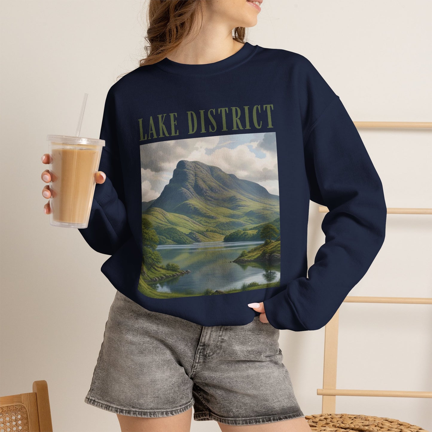Lake District Scenic Sweatshirt — Vintage Landscape Crewneck