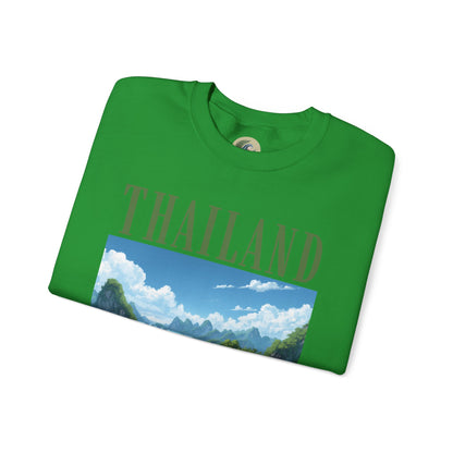 Thailand Scenic Crewneck Sweatshirt — Tropical Island Graphic Pullover