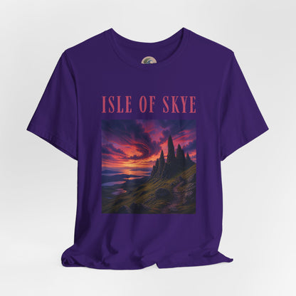 Isle of Skye Scenic Tee — Sunset Landscape Graphic T-Shirt