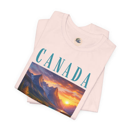 Canada Banff Scenic Mountain Tee — Sunrise Lake Landscape T‑Shirt