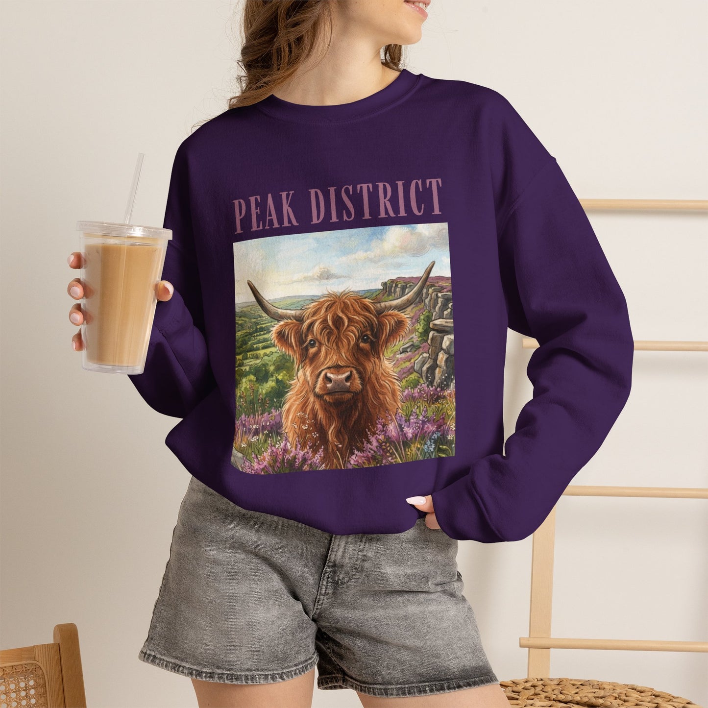 Peak District Highland Cow Sweatshirt