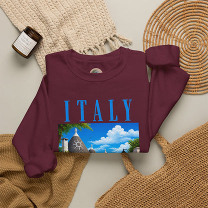 Italy Alberobello Scenic Sweatshirt — Trulli Village Travel Crewneck