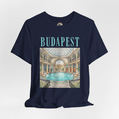 Budapest Thermal Baths Graphic Tee — Vintage Spa Travel T-Shirt