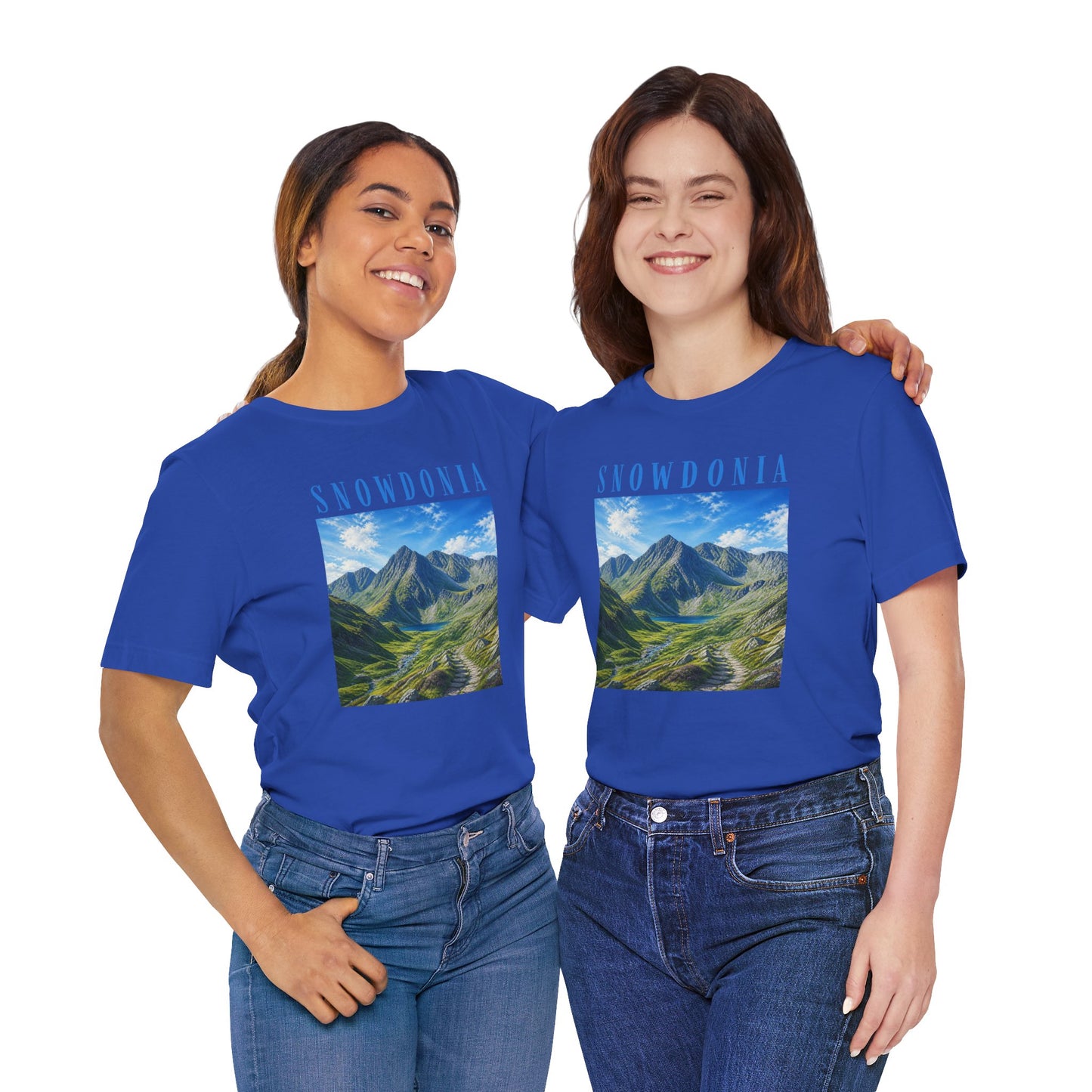 Glyderau Landscape T‑Shirt – Scenic 'SNOWDONIA' Mountain Graphic Tee