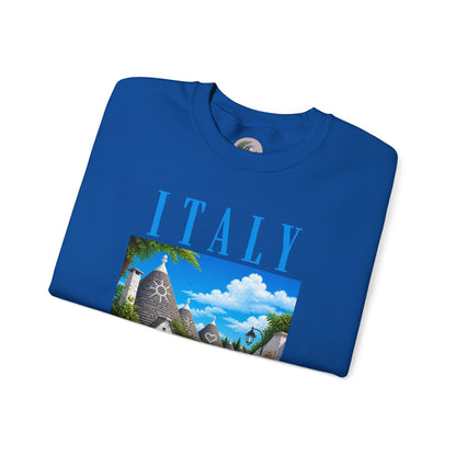 Italy Alberobello Scenic Sweatshirt — Trulli Village Travel Crewneck