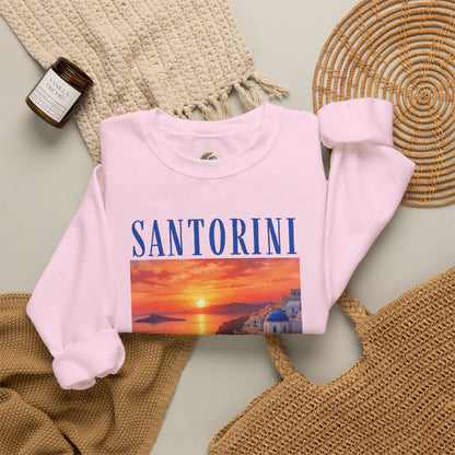 Santorini Sunset Sweatshirt — Greek Island Travel Crewneck