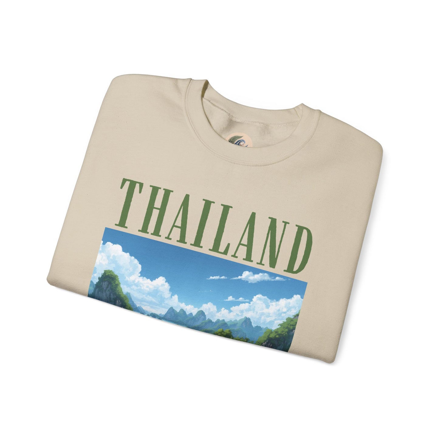 Thailand Scenic Crewneck Sweatshirt — Tropical Island Graphic Pullover