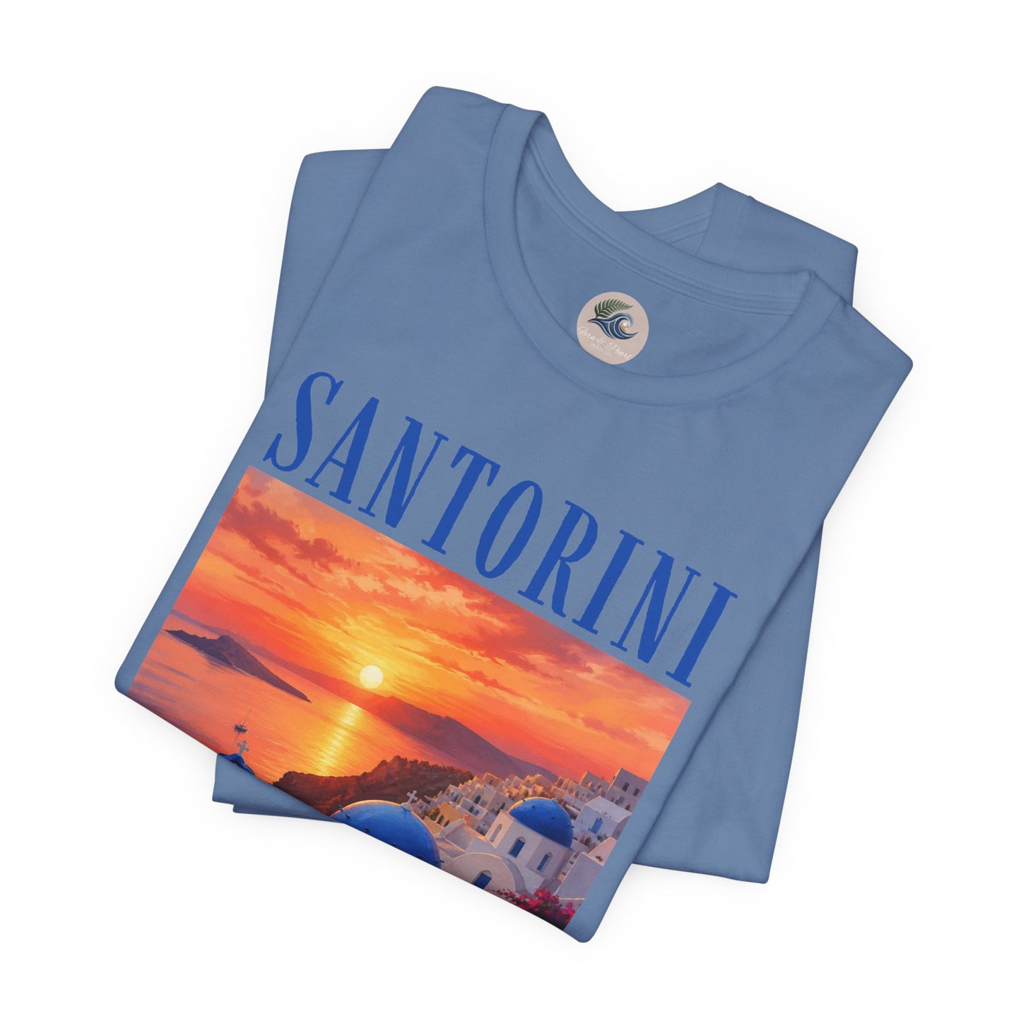 Santorini Sunset Tee — Greek Island Travel T‑Shirt