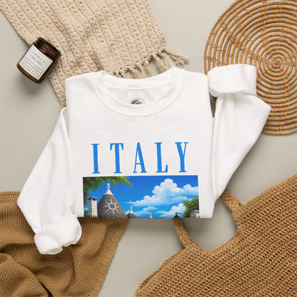 Italy Alberobello Scenic Sweatshirt — Trulli Village Travel Crewneck