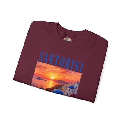 Santorini Sunset Sweatshirt — Greek Island Travel Crewneck