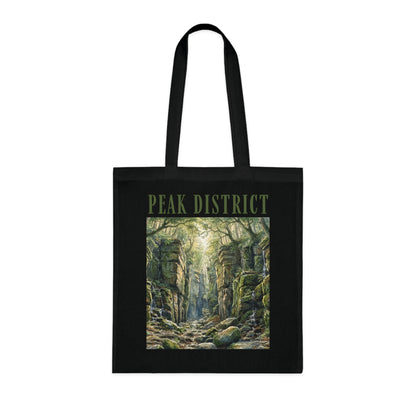 Peak District Cotton Tote Bag — Scenic Luds Church Forest Walk Canvas Shopper