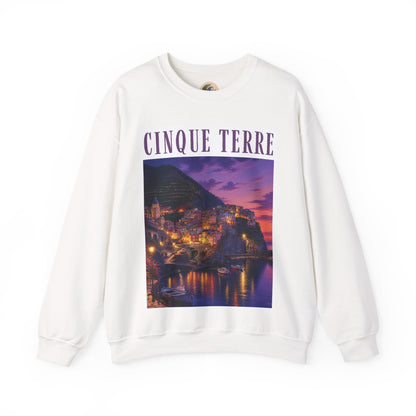 Cinque Terre Sunset Crewneck Sweatshirt – Italian Riviera Travel Graphic